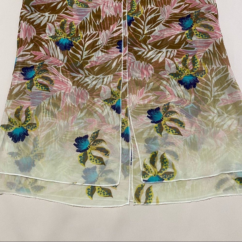 Cabi Chiffon Top Parlor Tropical Orchid 5216 Small - Picture 6 of 10